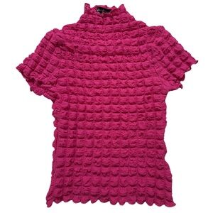 Y2K ALMOST FAMOUS women's pink short sleeve bubble top, M.